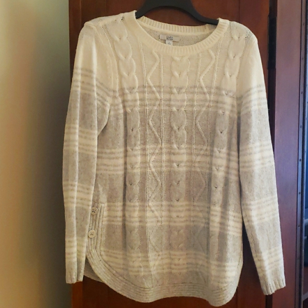 Cream and Grey Sweater